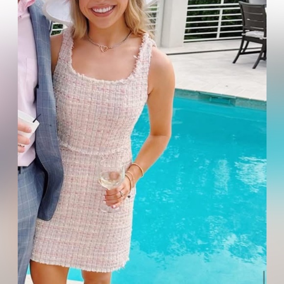 NWT LoveshackFancy Tweed MODA Dress in Birthday Cake-8 - Picture 2 of 4